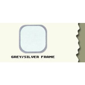Grey, Curved Wall 45" Glass Display Case No Storage 