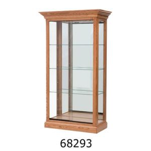 3' Oak, Collector's Series with Crown Molding and Lights