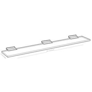 1/4" Acrylic Slatwall Maxi Length Shelves, 24" x 4"