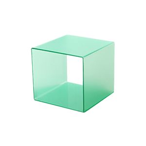 12" Green, Frosted Cube Display