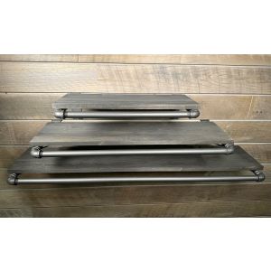 1' Sandblast, Pipe Hangers without Shelves for Textured Slatwall