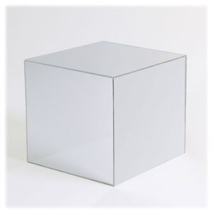 4" Mirrored Acrylic 5 Sided Cube