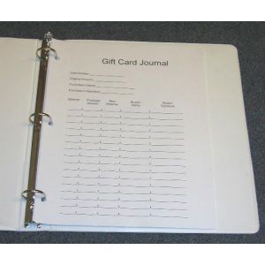 Gift Card Journal Entry Binder - BTGCJ