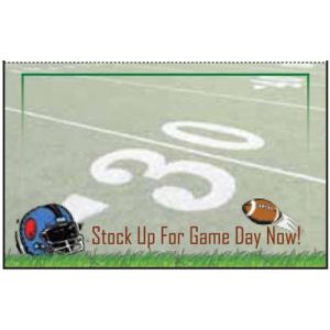 Stock up for Game Day', Seasonal Sign Cards